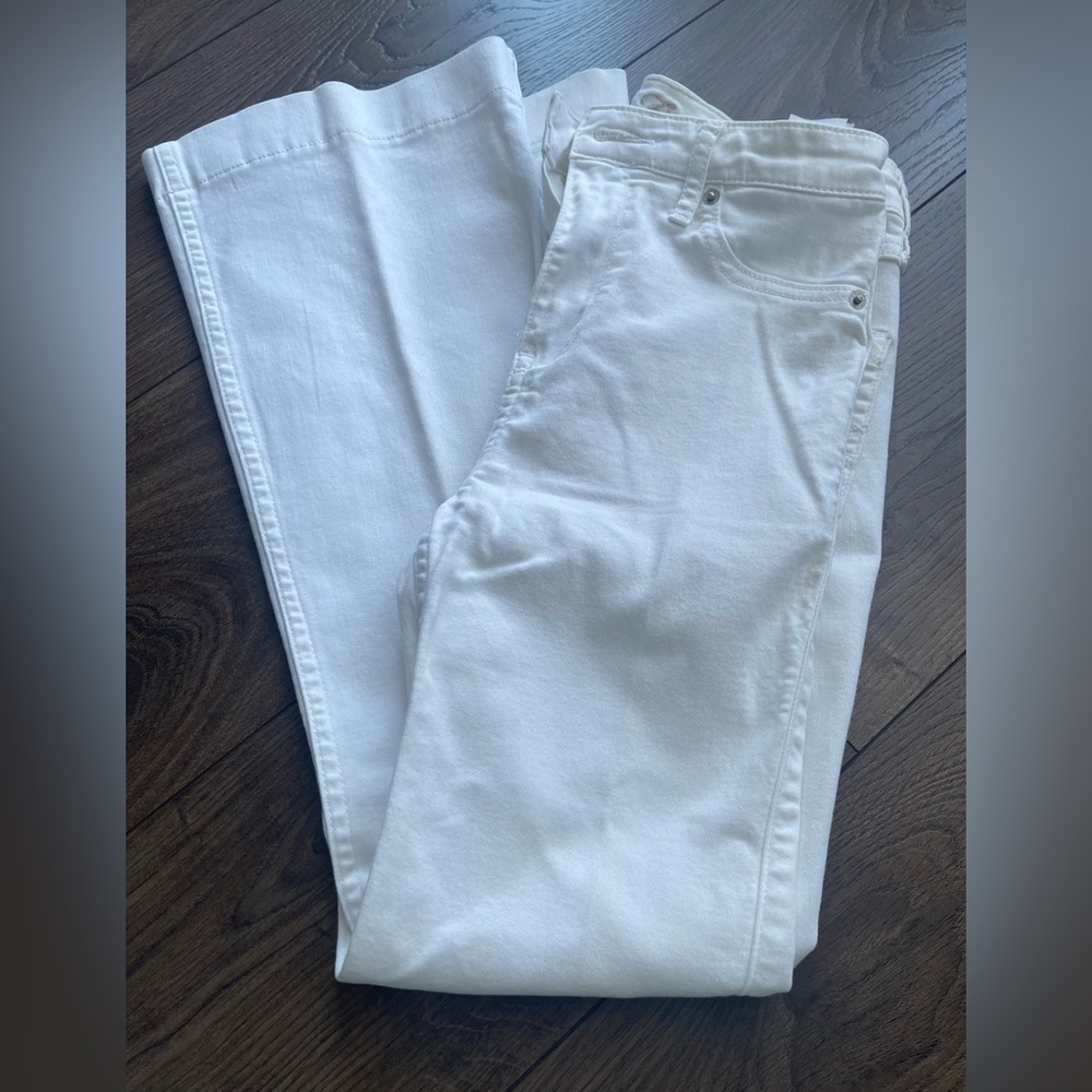 Abercrombie & Fitch Women's White Flare Jeans